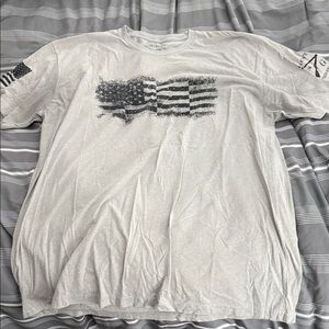 Grunt Style Light Gray American Flag Tee